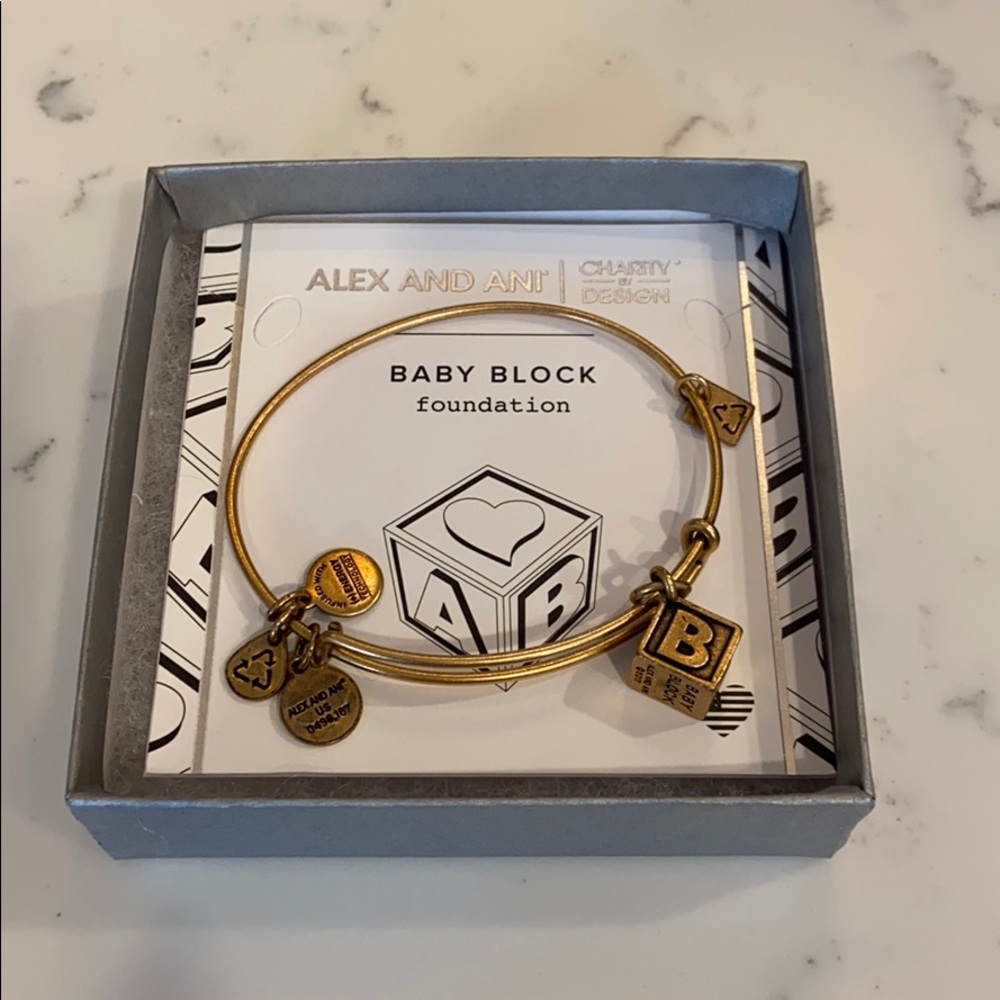Alex and Ani Baby Block Bangle Bracelet